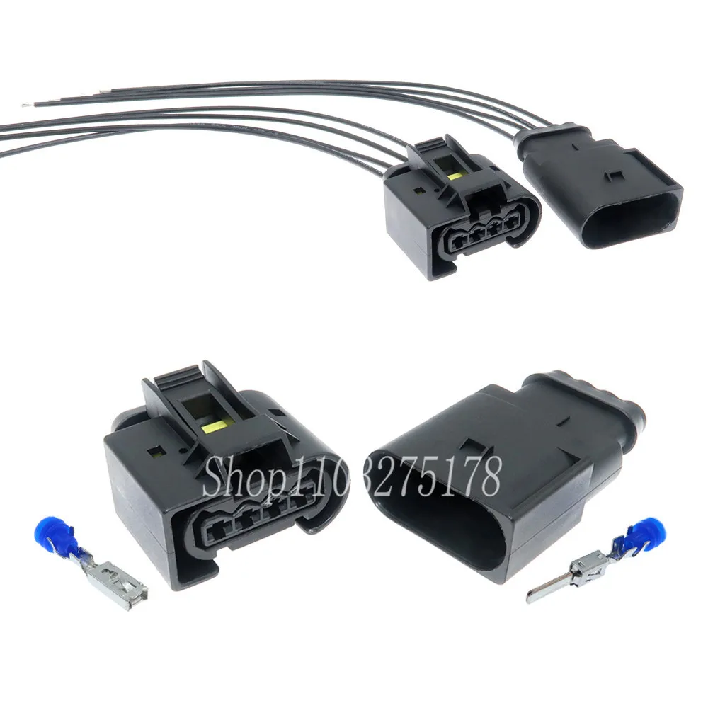 1 Set 4 Pin 50290698 2E0 905 229 2E0905229 Plug Wire Harness Socket 9441491 09441491 with Terminals and Seals