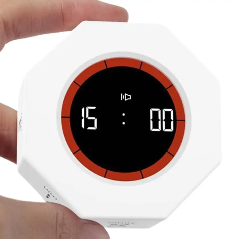 Digital Timer Productivity Cube Timer  Digital Sensor LED Display  Preset Time Kids Time Management Kitchen Countdown Timer