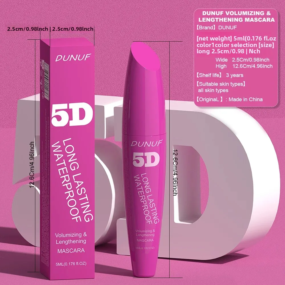 5D Mascara Impermeabile Crema Spessa Snella 24 ore Volumizzante Lash Trucco Ciglia Curling Allungamento Crema Per Ciglia Durata