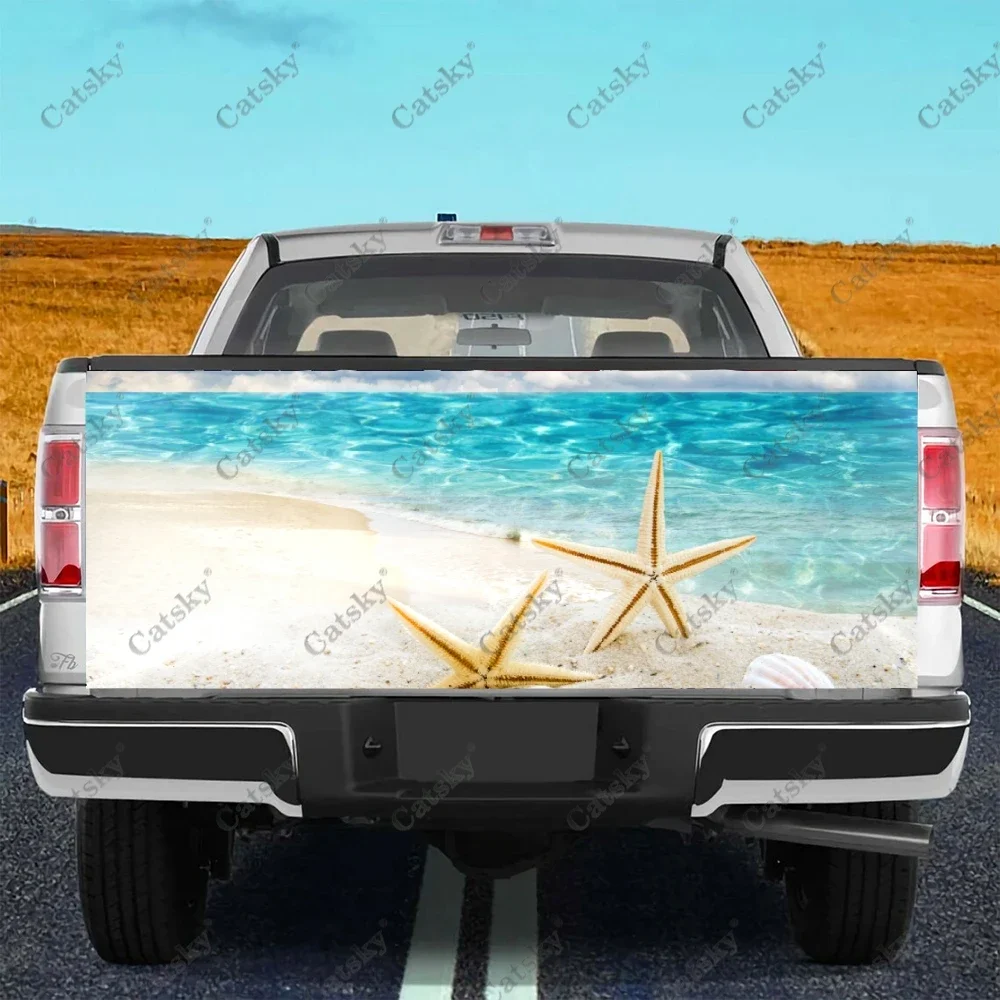 

Seashell Truck Tailgate Sticker Decal Wrap Vinyl High-Definition Print Graphic Suitable for Pickup Trucks Weatherproof