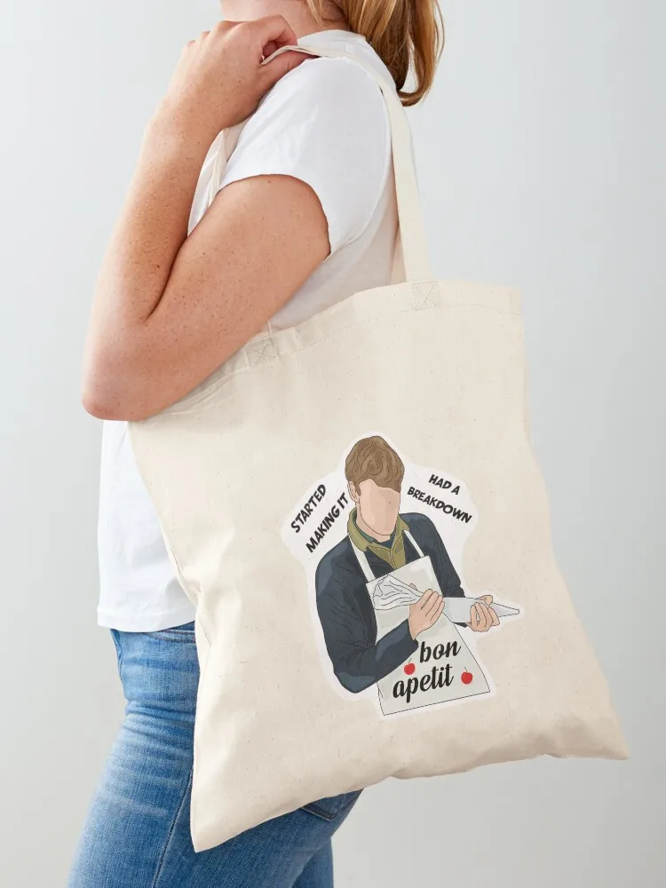 

James Acaster: Bon Apetit Tote Bag large tote bag Woman shopper bag shopping bags foldable