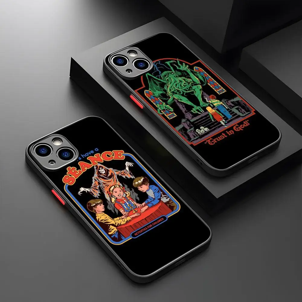 

Забавный чехол для телефона «Сатана», магнитный матовый полупрозрачный для iPhone 16, 15, 14, 13, 12, 11 Pro Max, чехол для беспроводной зарядки Magsafe