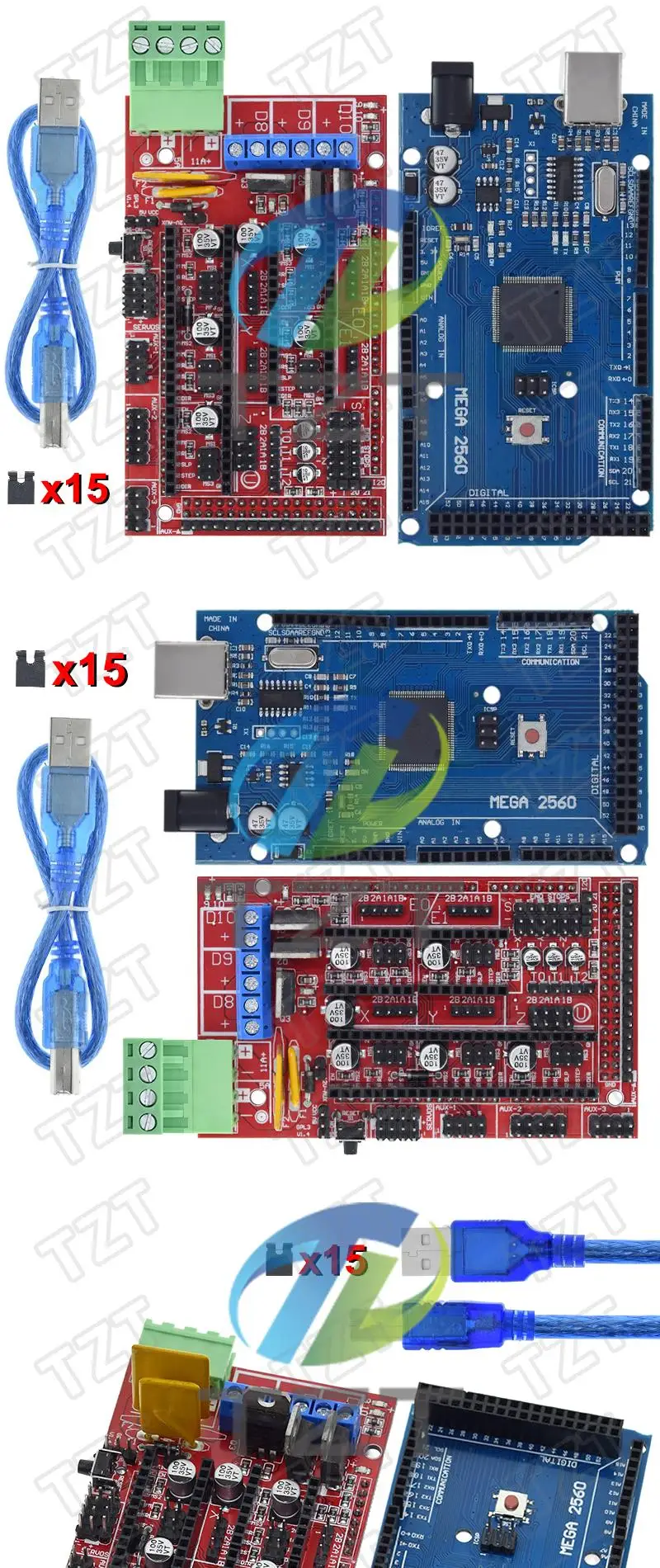 TZT Mega 2560 R3 Mega 2560 REV3 + RAMPS 1.4 Controller für Arduino 3D-Drucker Arduino Kit Reprap Mendel Prusa – Detail 3