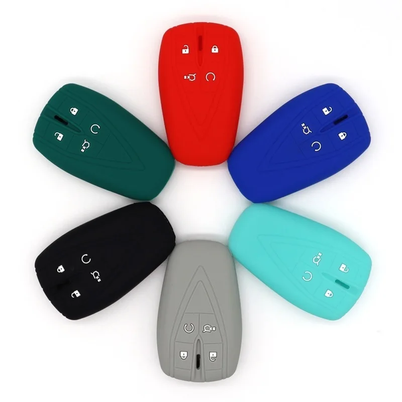 For Changan CS75plu Yidong CS3555PLUS Auchan X5x7 Silicone Key Protective Cover 4-key Key Bag Multi colors