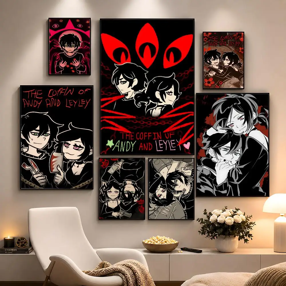 Game The Coffin Of Andy And Leyley Indie Poster Peel And Stick Wall Art PP Waterproof HD Bedroom Living Room Home Decor Gift