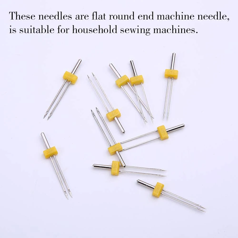 3PCS Sewing Machine Twin Needles Double Twin Stretch Needles 3/75 3/80 3/90 Sewing Needles for Embroidery DIY Sewing Accessories