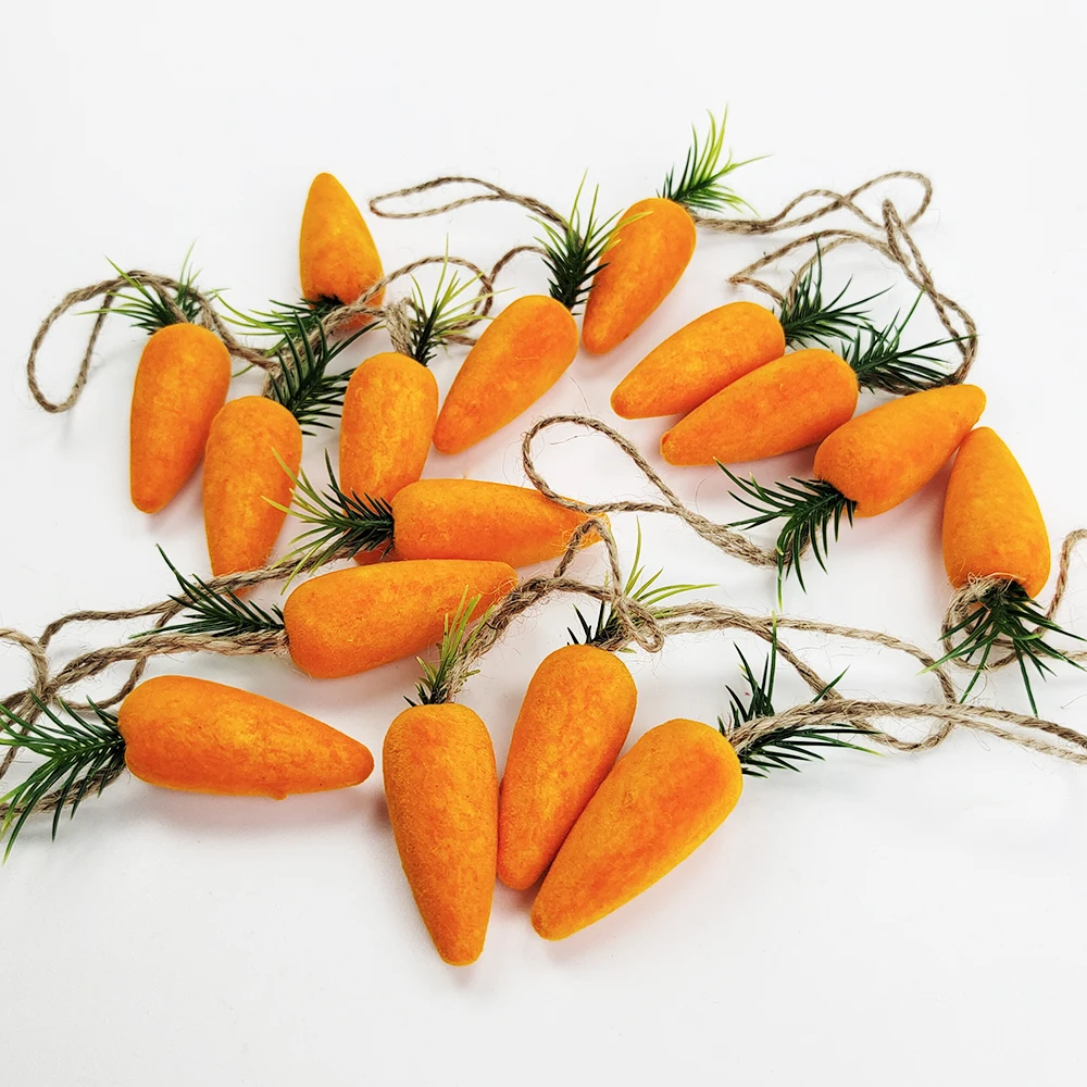 10/20Pcs Easter Mini Carrots Cute Foam Artificial Bunny Carro Happy Easter Party Tree Hanging  Ornaments Home Kid DIY Decoration