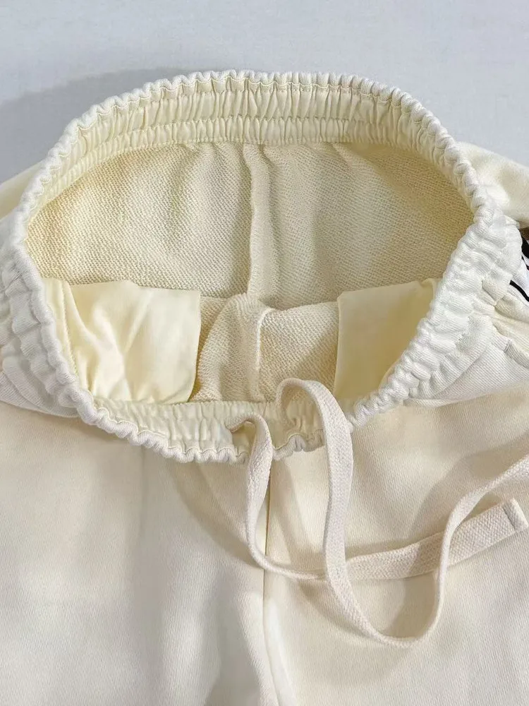 Hochgeschnittene Weite Hose mit Farbblockdesign, Elastischem Bund, Lässige Modehose, Asymmetrisches Design, Lange Hose für den Alltag