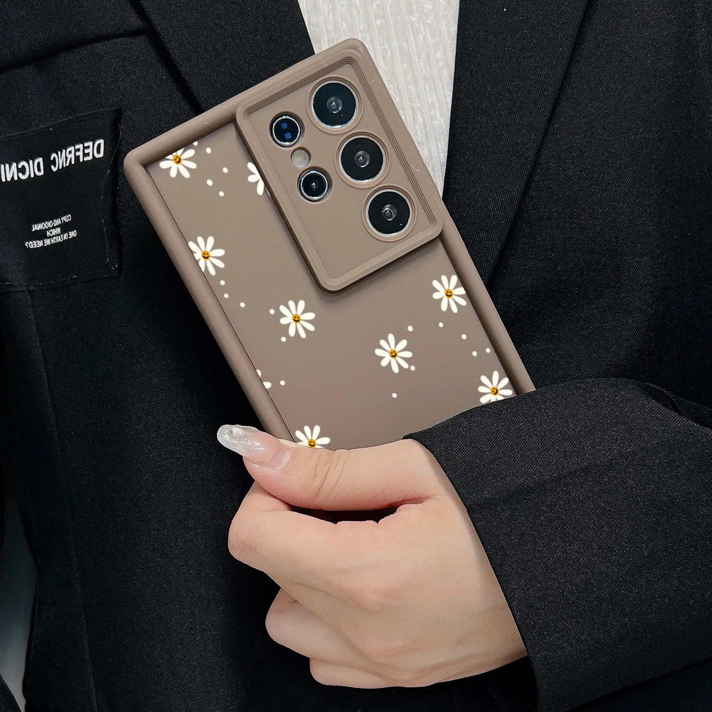 Case For Samsung Galaxy S24 S23 S22 Ultra FE S21 Plus A52 A53 A13 A54 A14 A34 A15 A35 A55 Shockproof Daisy Flowers Phone Cover