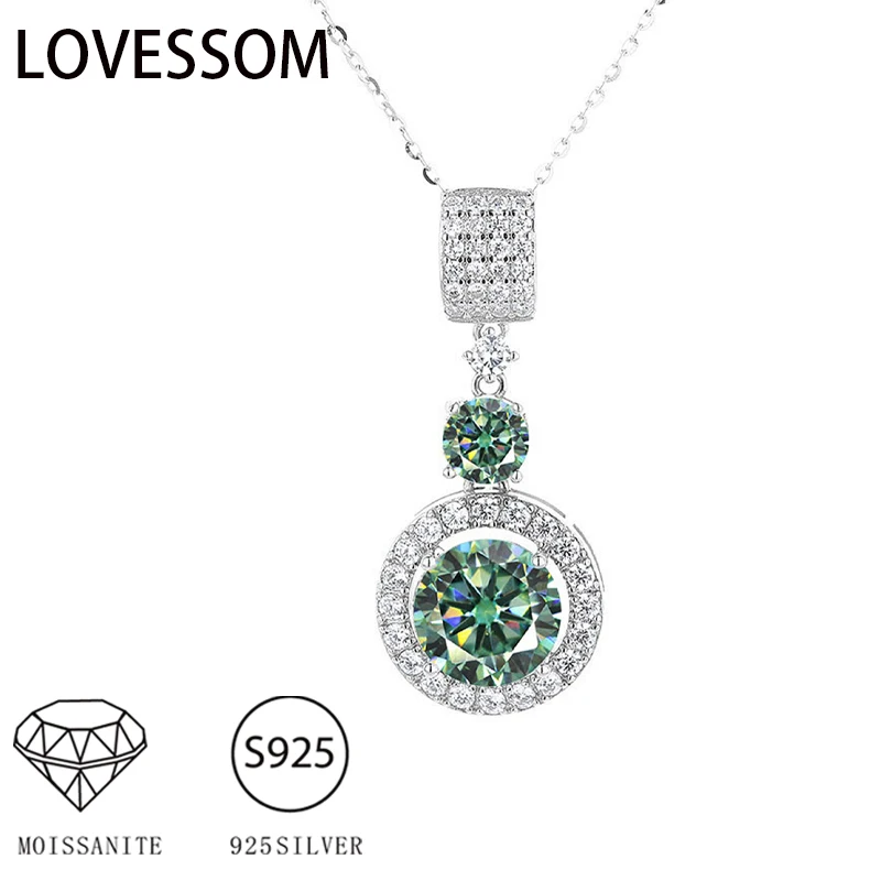 

s925 sterling silver moissanite pendant necklace retro elegant and gorgeous suitable for daily wear anniversary birthday gift