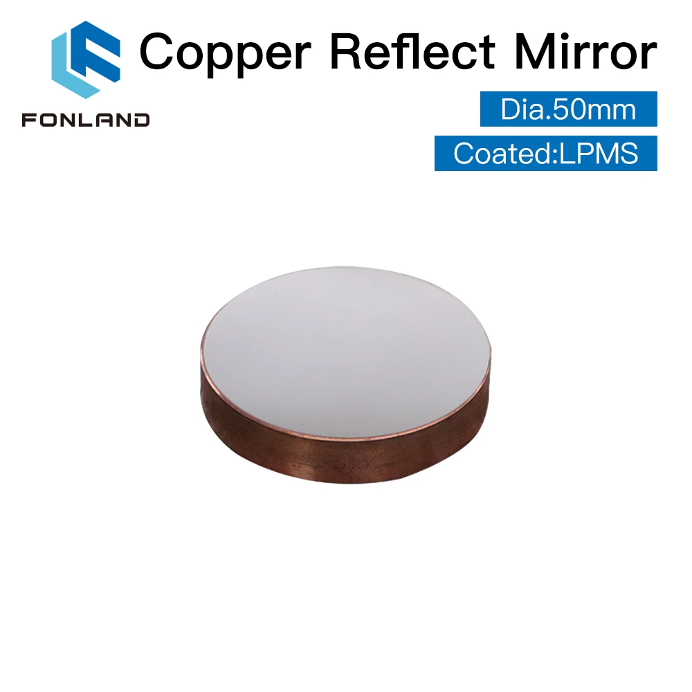 Copper Reflect Mirror Coated Gold/LPMS Dia 50mm Cu Laser Mirror For Co2 Laser Cutting and Engraving Machine