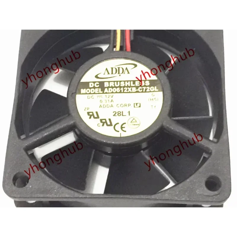 

ADDA AD0612XB-C72GL DC 12V 0.31A 60x60x20mm Server Cooling Fan