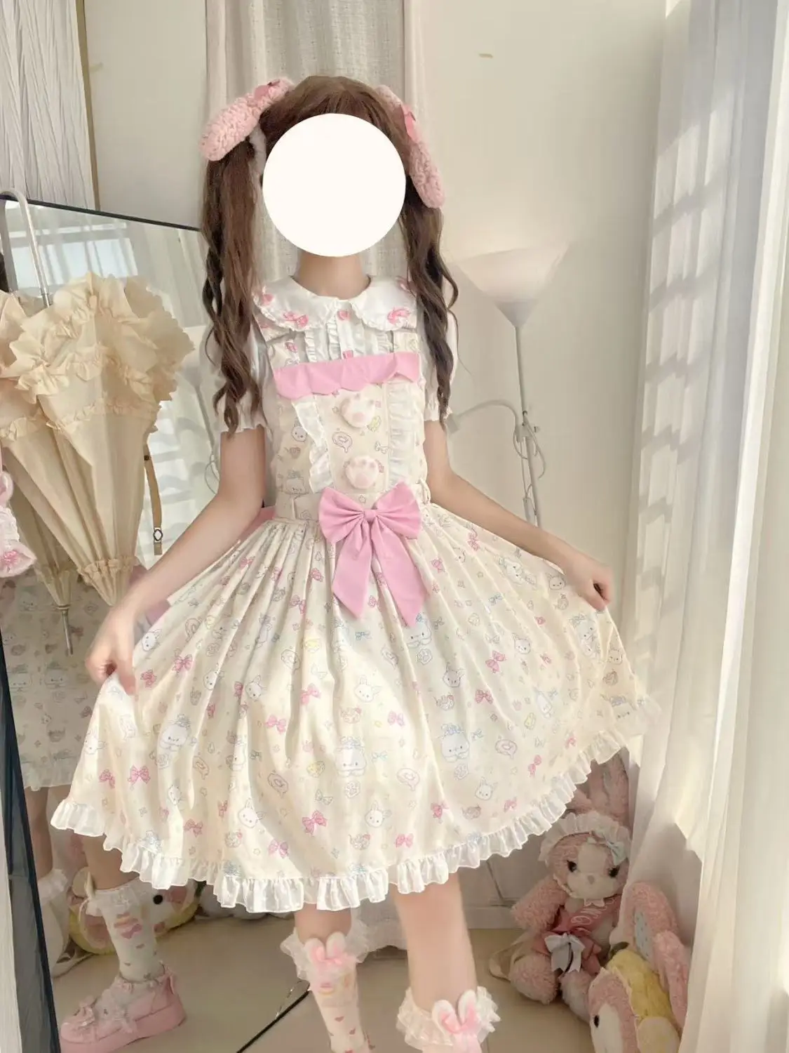 كولفيل لوليتا الأصلية [كاندي مواء] تنورة بحزام لطيف حلوة متعددة الاستخدامات لوليتا