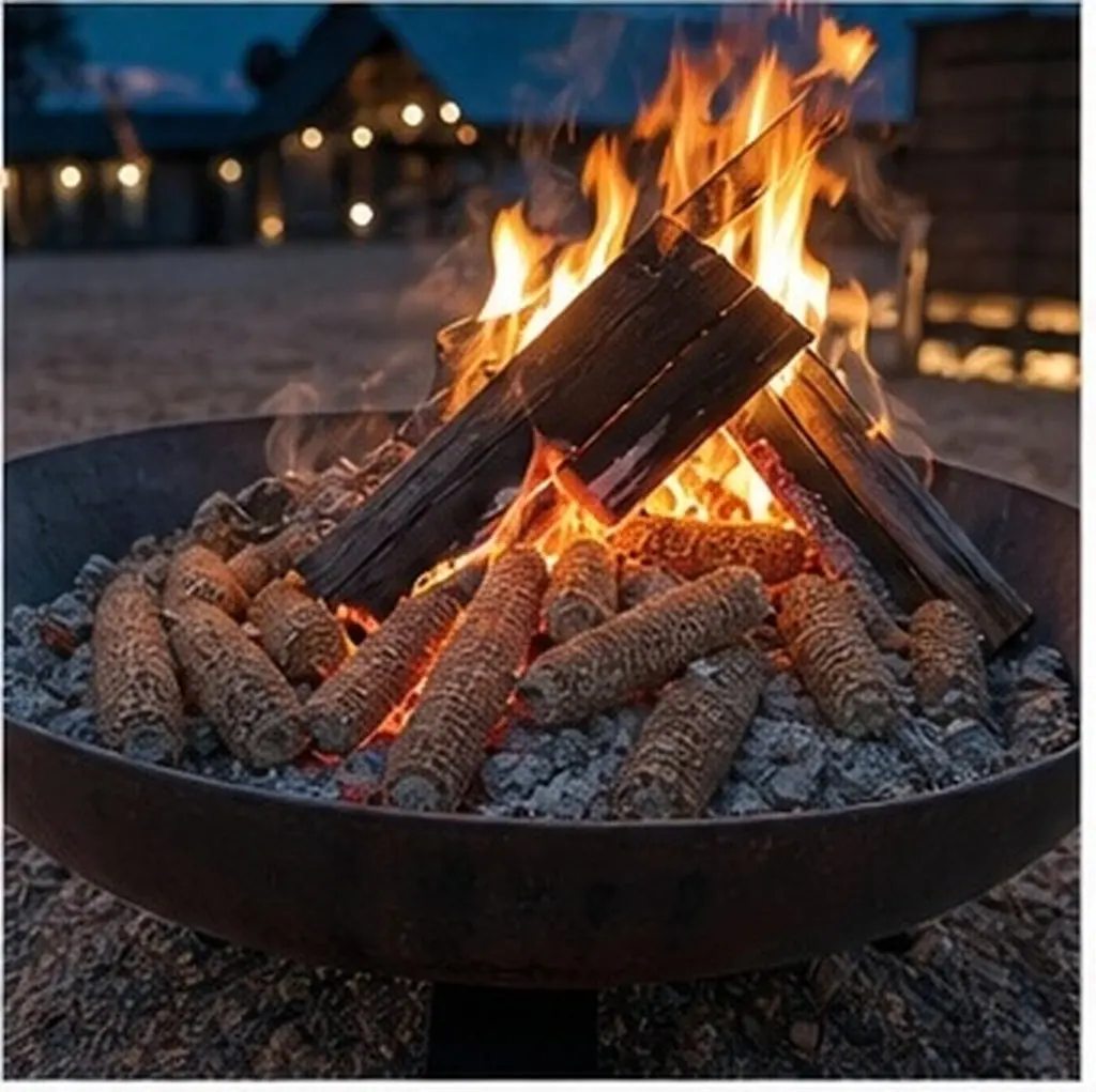 15Pcs Corncob Fireplace Glowing Cinder Realistic Lifelike Glow Effect Gas Fireplace Logs Insert Firelogs Burner Fire Materials