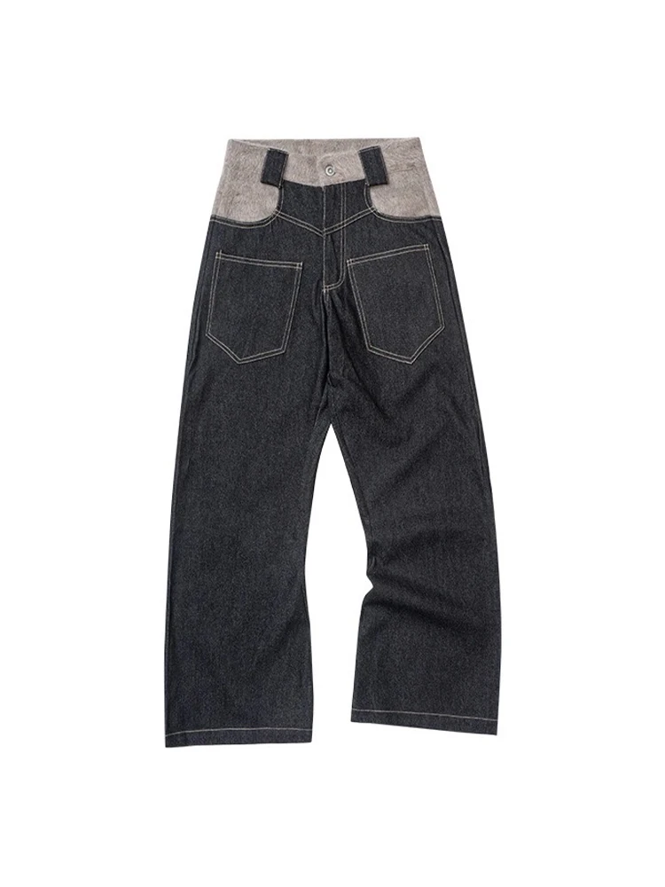 

Cleanfit American Retro Knife Men's Jeans Spring Autumn Trendy Brand Wool Splicing Design High-End Feelings Pants