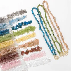 New Fashion Boho Gravel Choker Original Reiki Blue Apatite Peridot Crystal Quartzs Natural Stone Chip Beads Necklaces For Women