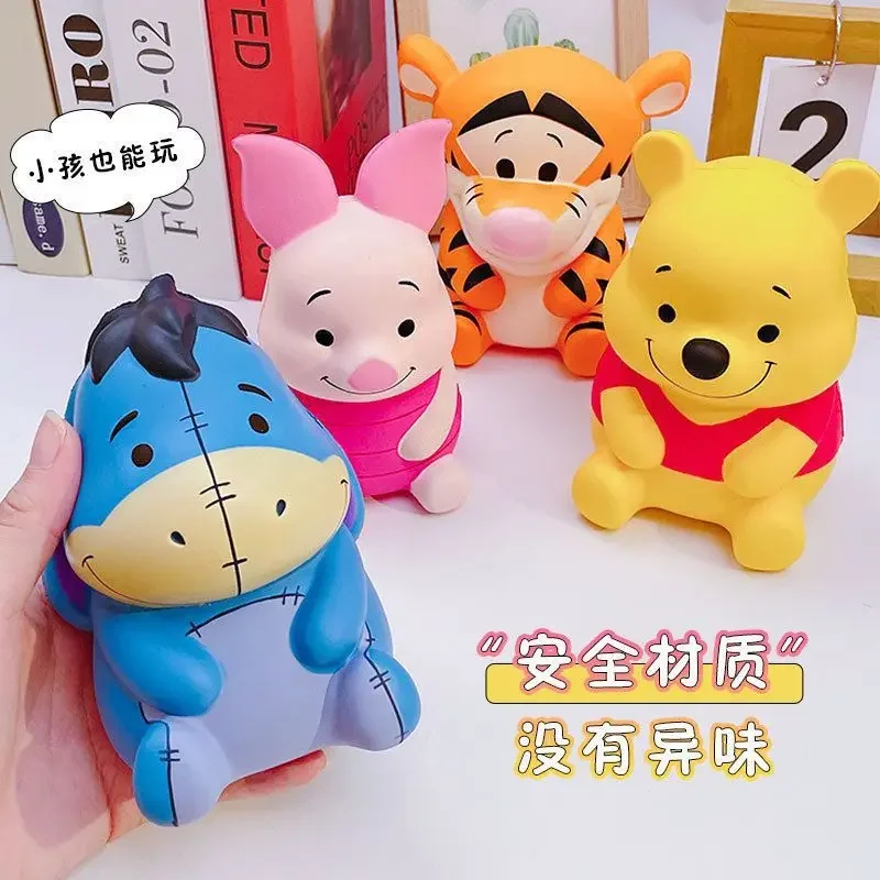 pu Winnie the Pooh Slow Rebound Soft Plastic Solid Cute Cartoon Pinch Music Decompression Children\'s Toy Super Soft Doll