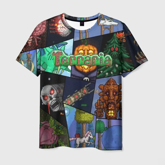 2024 Classic Retro Game Terraria T-shirt Male 3D Printed Men Women Short Sleeved T shirts Summer Fashion Kids Tees Tops Clothing