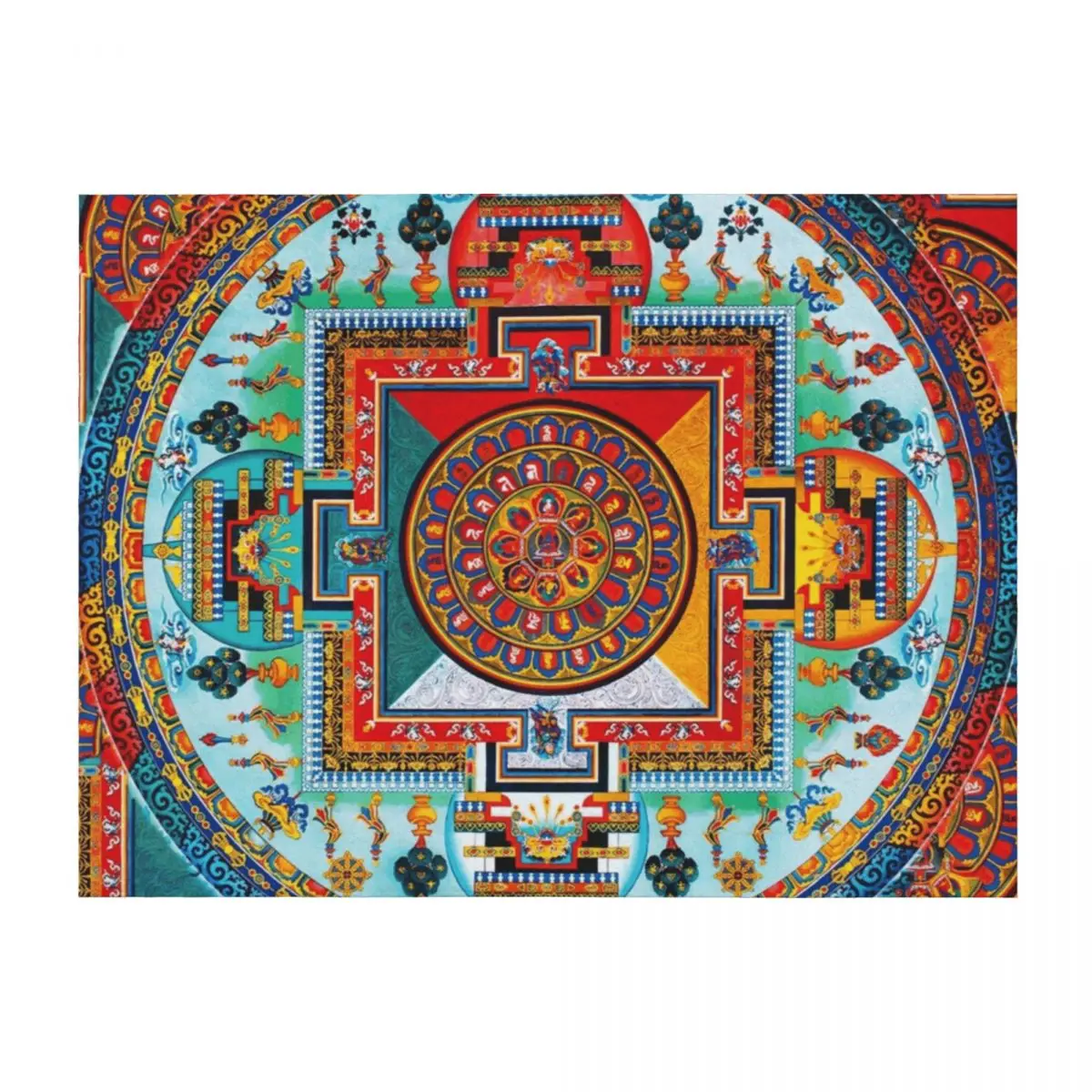 

Buddhist Mandala 28 Throw Blanket Soft Beds Sleeping Bag Flannel Decoratives Blankets