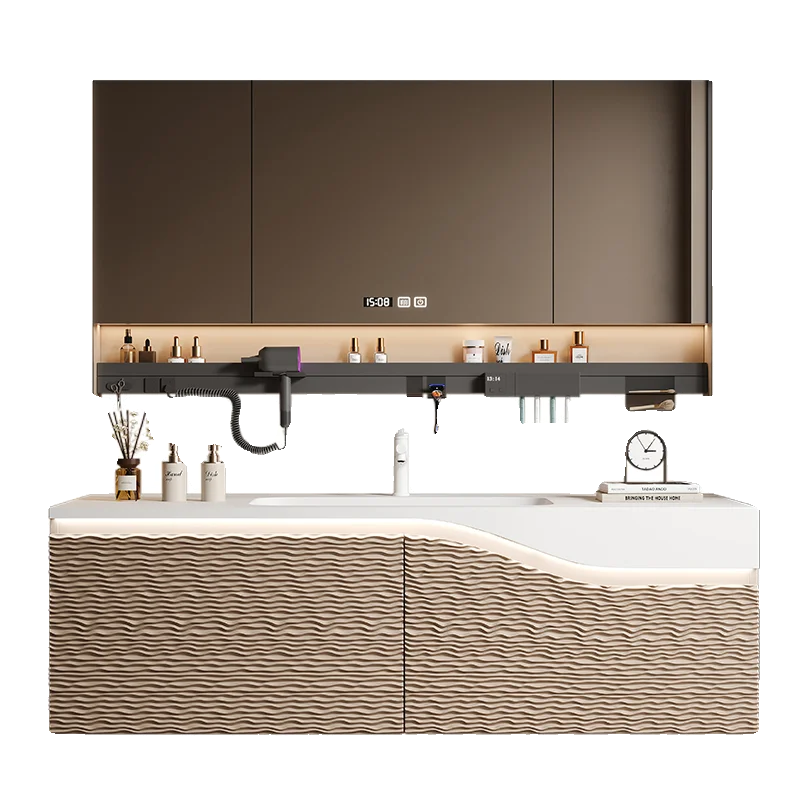 

Corian integrated basin bathroom cabinet combined bathroom washbasin sink