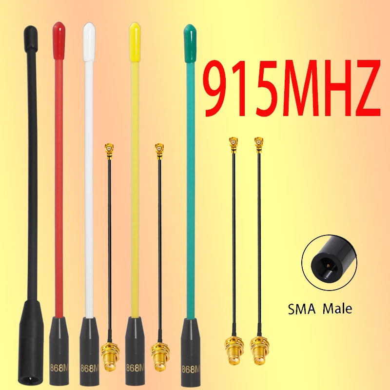 LoRa Whip Antenna for Meshtastic LORA32 Module, Long Range SMA Male Omni Antenna Colors, 915MHz, 902-928MHz, 906MHz, 923MHz