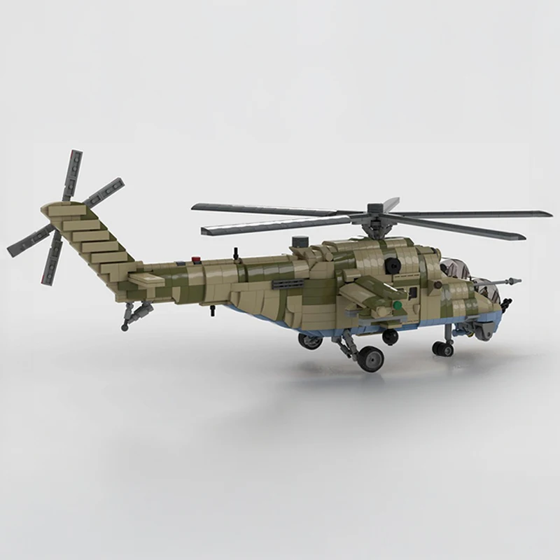 customizable Russian Mil-Mi35M “Hind” attack helicopter bricks military combat aircraft blocks rotorcraft aviation army moc