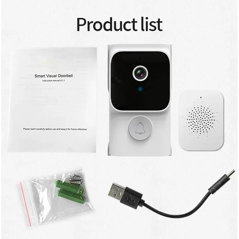 Tuya Popular Wireless Doorbell Camera 1080 High-Definition Bidirectional Audio WiFi Video Intelligent Intercom Doorbell