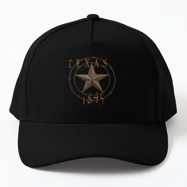 Texas Lone Star State 1845  Baseball Cap Hat Mens Printed Snapback Women Fish Bonnet  Sun Czapka Black Boys Summer Casual