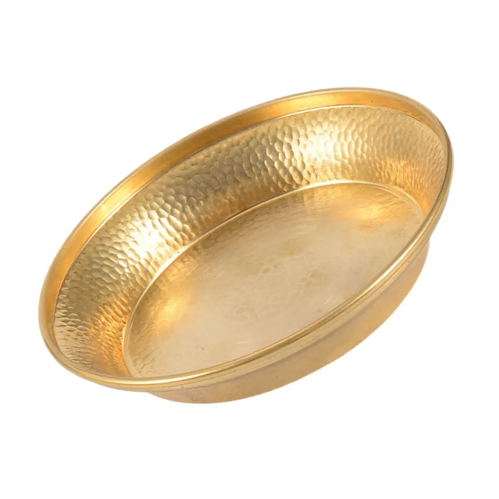 

Copper Tray Household Copper Plate Decorative Offering Multi function Buddha Retro Desk Space saving Fruit Garden High grade