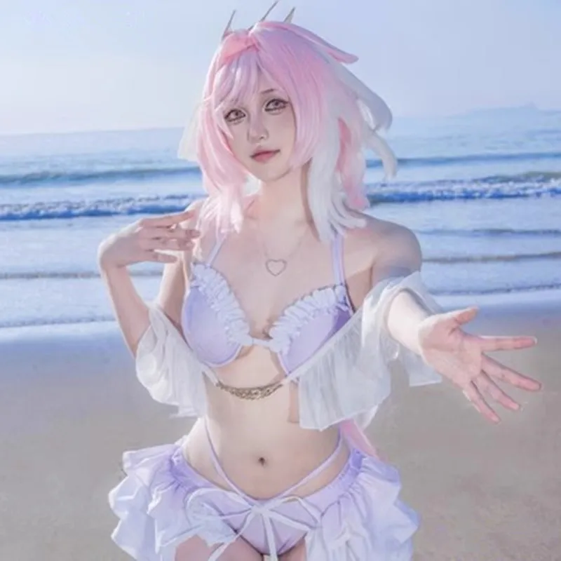 

Sexy Swimsuit Elysia Cosplay Suit Game Uniform Honkai Impact 3rd Cosplay Costume Women Girls Swimwear Role Play Outfit 2023 New