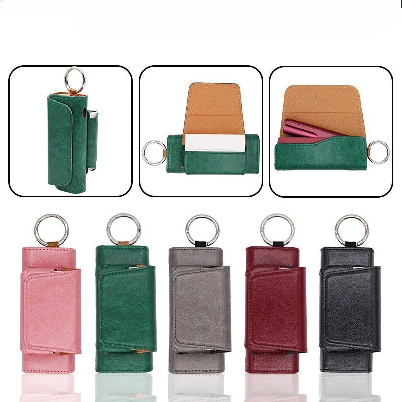 Housse en cuir classique 5 couleurs pour Iqos Iluma i, sac de rangement en cuir 2 en 1, Compatible avec le étui Iluma PRIME