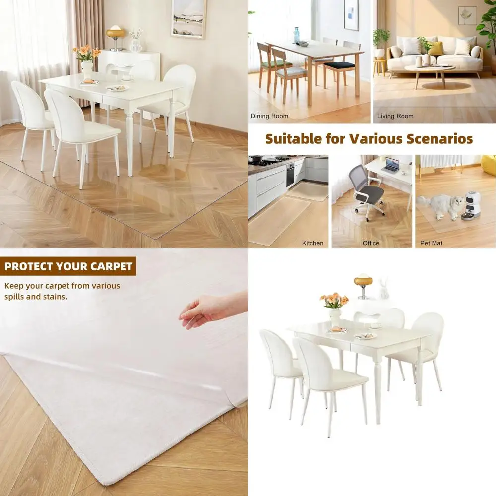 

Large 48x72 Hardwood Floor Mat, Desk Chair Protector, Waterproof, Anti-Scratch, Easy Clean