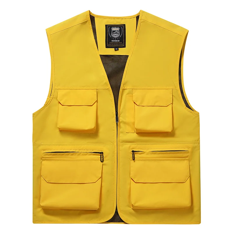 New Summer Men Outdoor Waistcoats Sleeveless Jackets Men Multi-pockets Fishing Photography Breathable Quick Drying Vests Coats 5