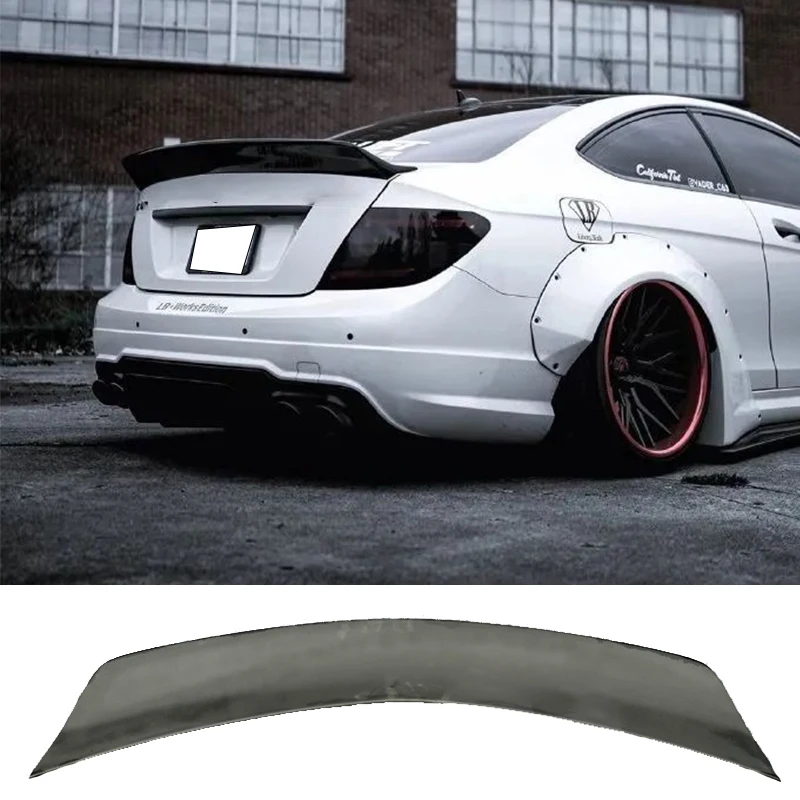 

W204 LB Style C180 C200 C260 C300 Carbon Fiber Car Rear Trunk lip spoiler wing For Mercedes Benz W204 C63 2Door 2008-2013