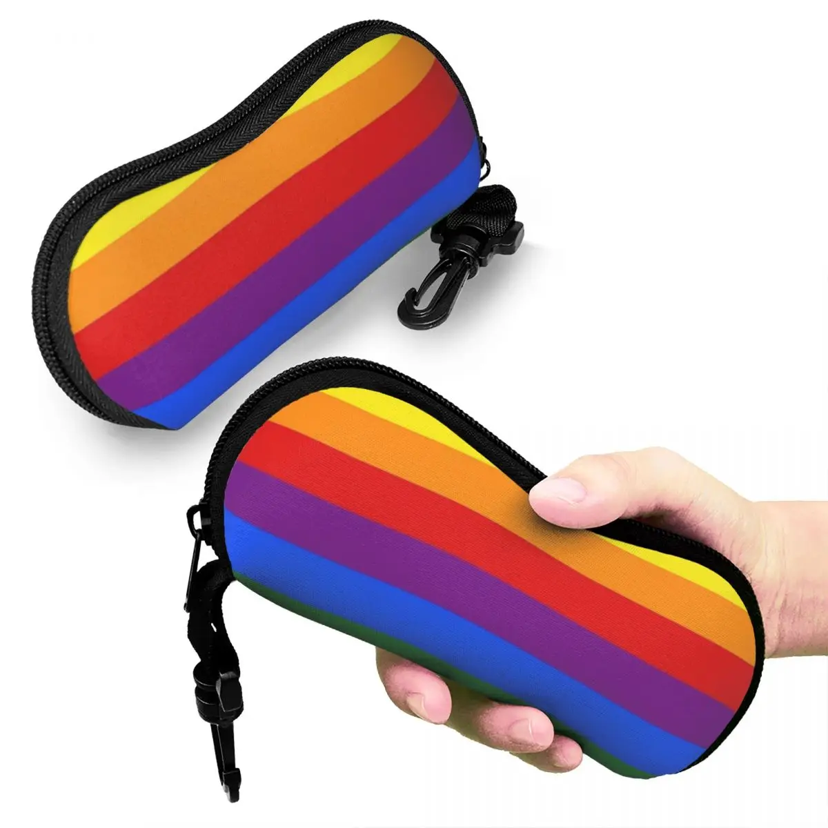 

Гей-прайд Радужный флаг в виде ракушки, чехол для очков, защитная коробка для солнцезащитных очков, женская и мужская мягкая сумка для очков, чехол