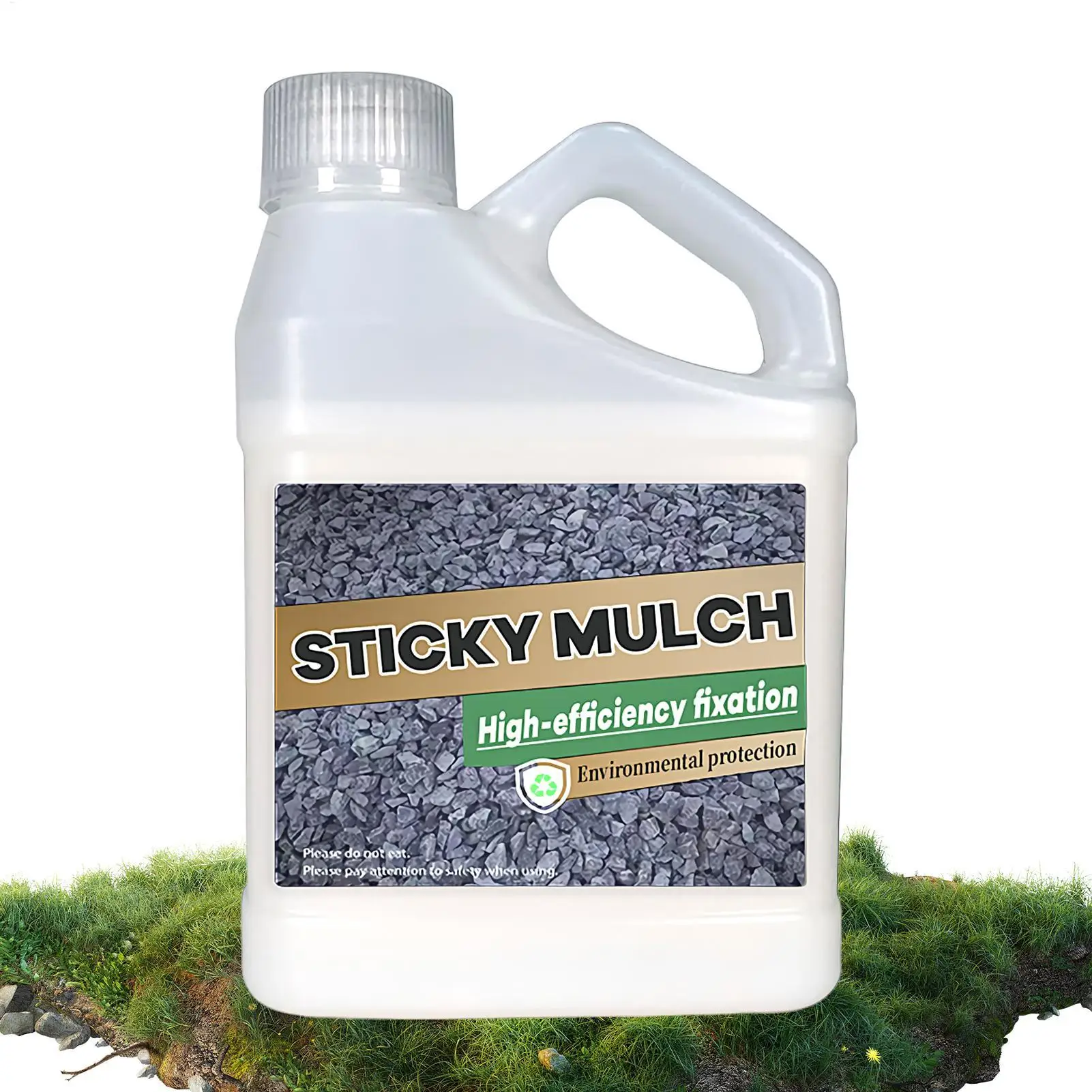 

Mulch Rock Adhesive Pea Gravel Sticky Rock Glue Fast Drying Transparent Waterproof Binder Stabilizer for Pine Straw Gravel Rocks