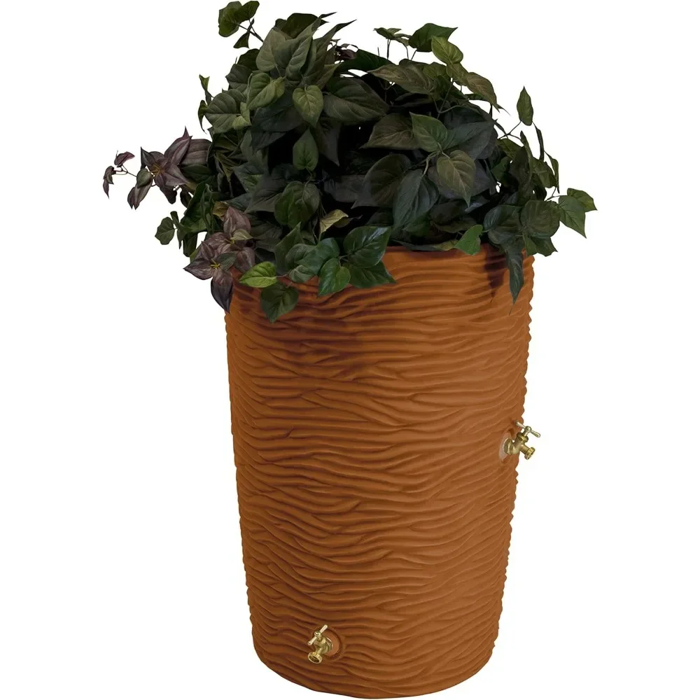 

Impressions Palm 50 Gallon Rain Saver - Terra Cotta