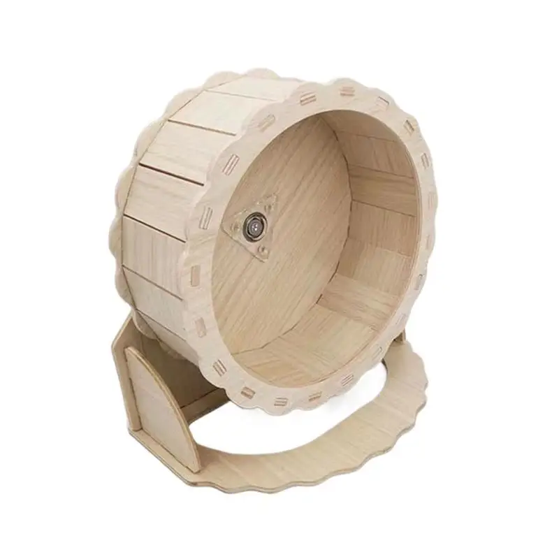 

Wooden Hamster Wheel Wheel For Hamster Quiet Running Saucer For Climbing Activities Natural Habitat Simulation Enrichment Toys