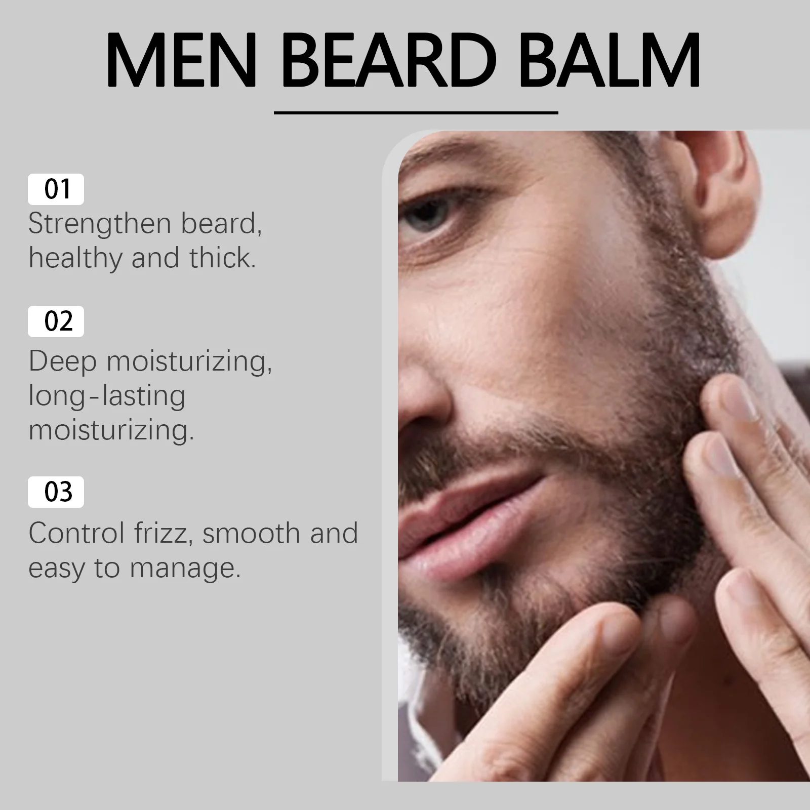 

Beeswax Men Beard Balm Moisturize Dry Beard Soften Rough Hair Repair Damage Lasting Smooth Comfort Daily Care Man Beard Care Wax