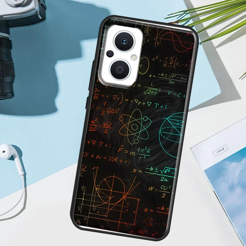 العلوم الرياضيات الفيزياء الصيغ جراب هاتف ل ممن لهم رينو 12 12F 13 13F 11 8T 7 8 10 برو ممن لهم البحث X8 X6 برو X3 X5 لايت غطاء #6