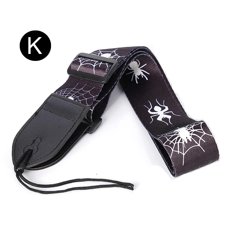 Guitar Strap Personality Thermal Printing Polyester Electric Acoustic Folk Guitar Bass Strap