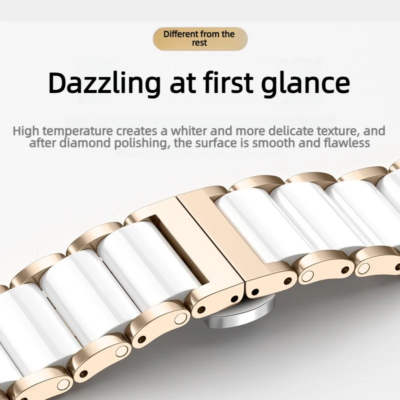 Ceramic strap For Huawei watch Fit5 Pro Fit4 Correa Bracelet Waterproof Watchband For Huawei watch Fit3 martWatch Wristband