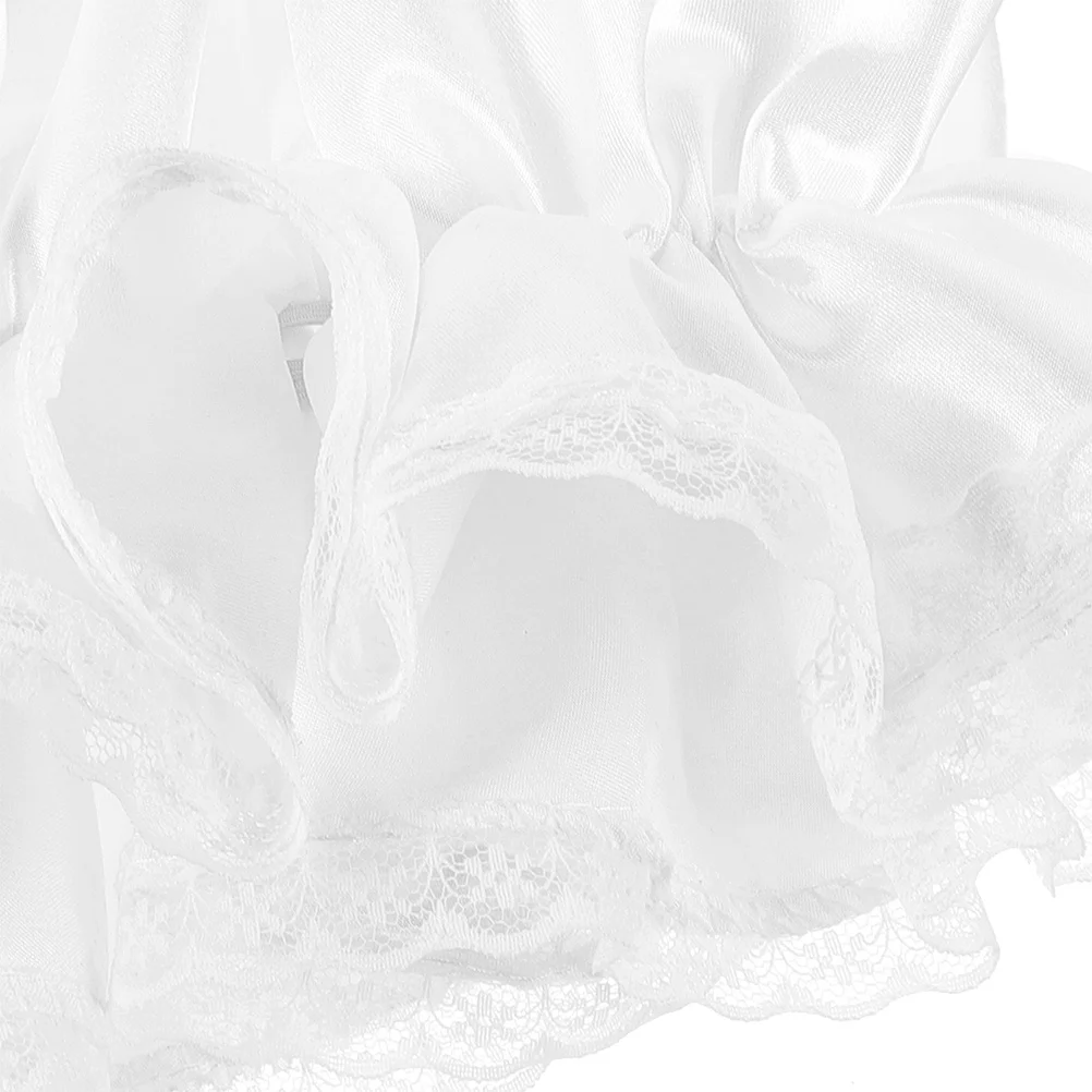 2 個ヴィンテージホワイトレースメイド帽子コスプレ衣装アクセサリー女性のためのパーティーやイベントスカーフヘッドバンド女の子バンダナヘッドバンド