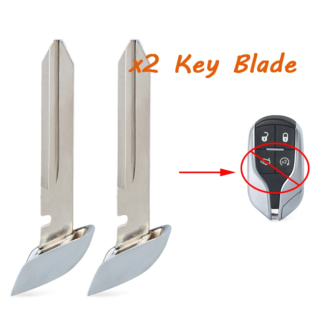 2 Remote Blank Key Blade for Maserati Quattroporte President Ghibli Levant 2017 2018 2019 2020