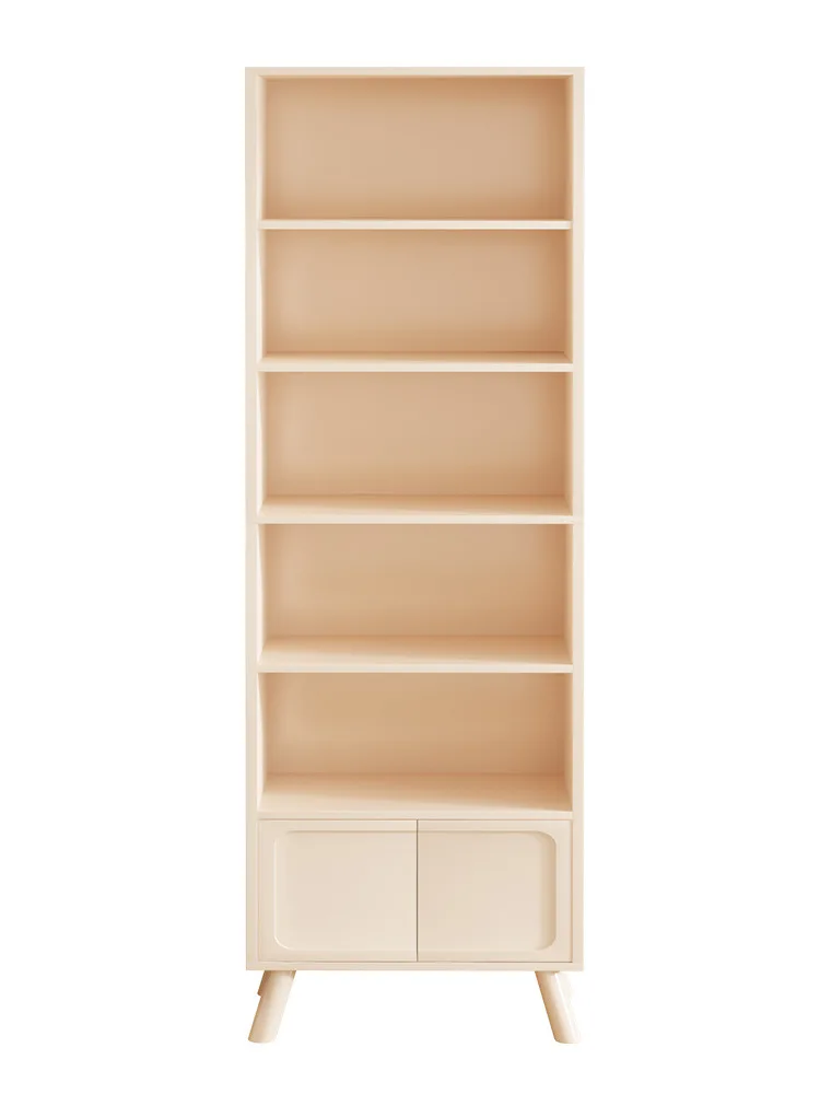 Bookshelf integrated wall storage cabinet with door,