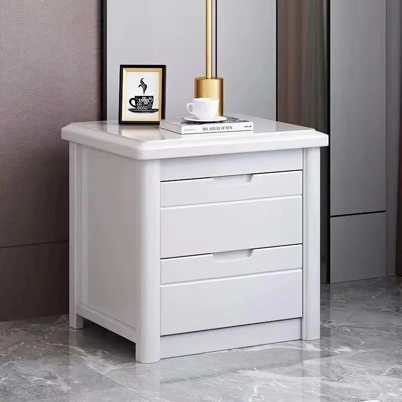 Like jade solid wood bedside table oak modern simple log storage locker narrow cabinet simple bedroom rental