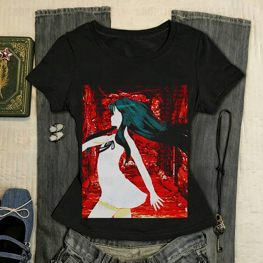 2026 Gothic Clothing Summer Aesthetic Clothing Women's Slimming Top Women's Open Umbilical Top Y2k Retro Top Garbage Color Y2k 2