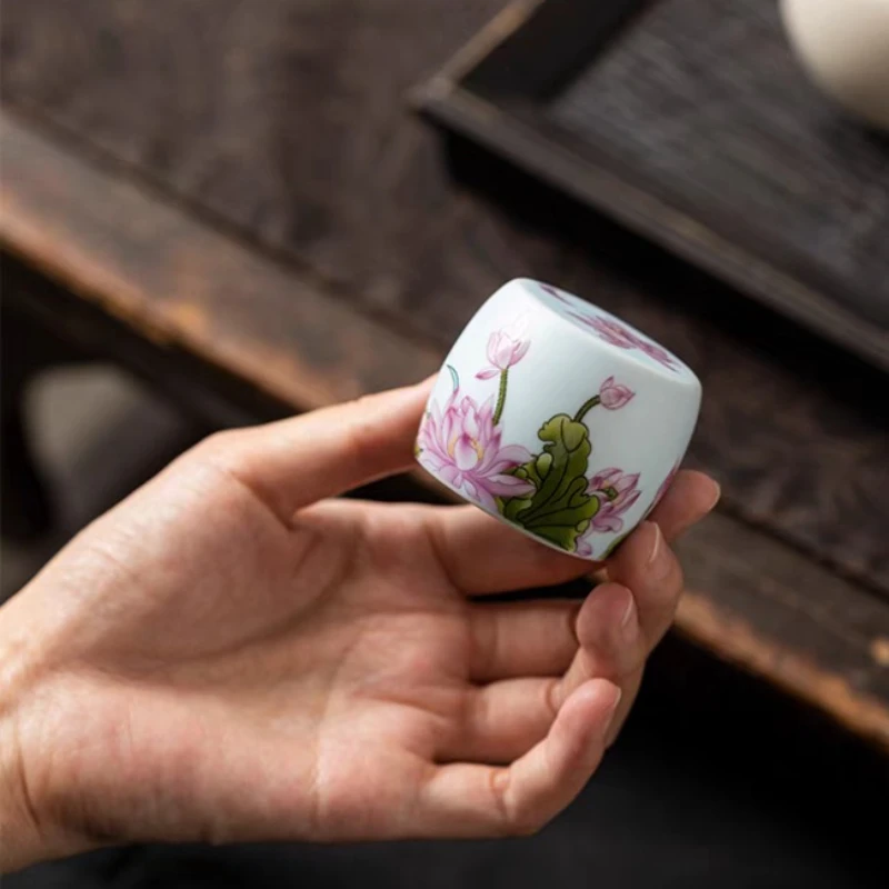 Juego de cubierta de cerámica vintage para el hogar, color esmaltado, accesorios para la ceremonia del té kung fu, cubierta para tetera individual, soporte de cubierta para cuenco, 1 ud.