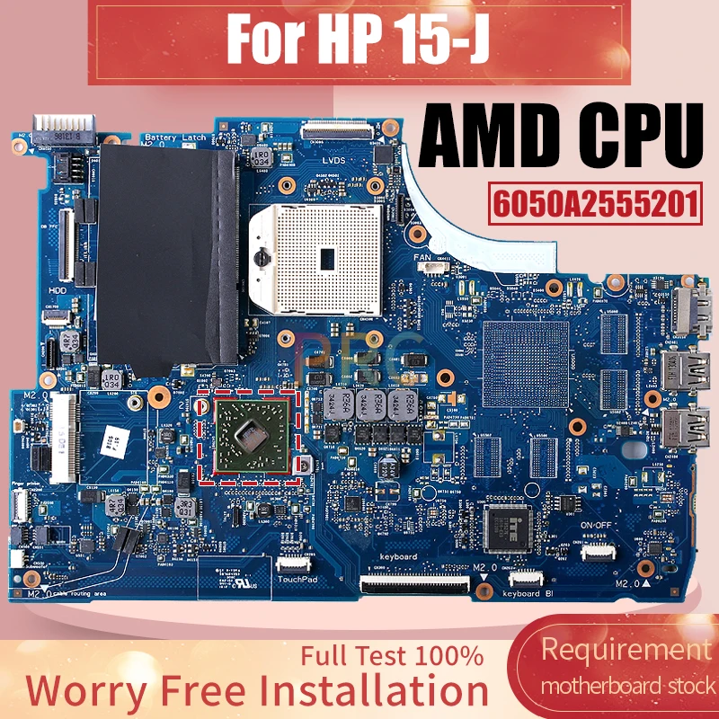 Full Test Perfectly For HP 15-J Laptop Motherboard 6050A2555201 AMD CPU 720577-501 Notebook Mainboard Original