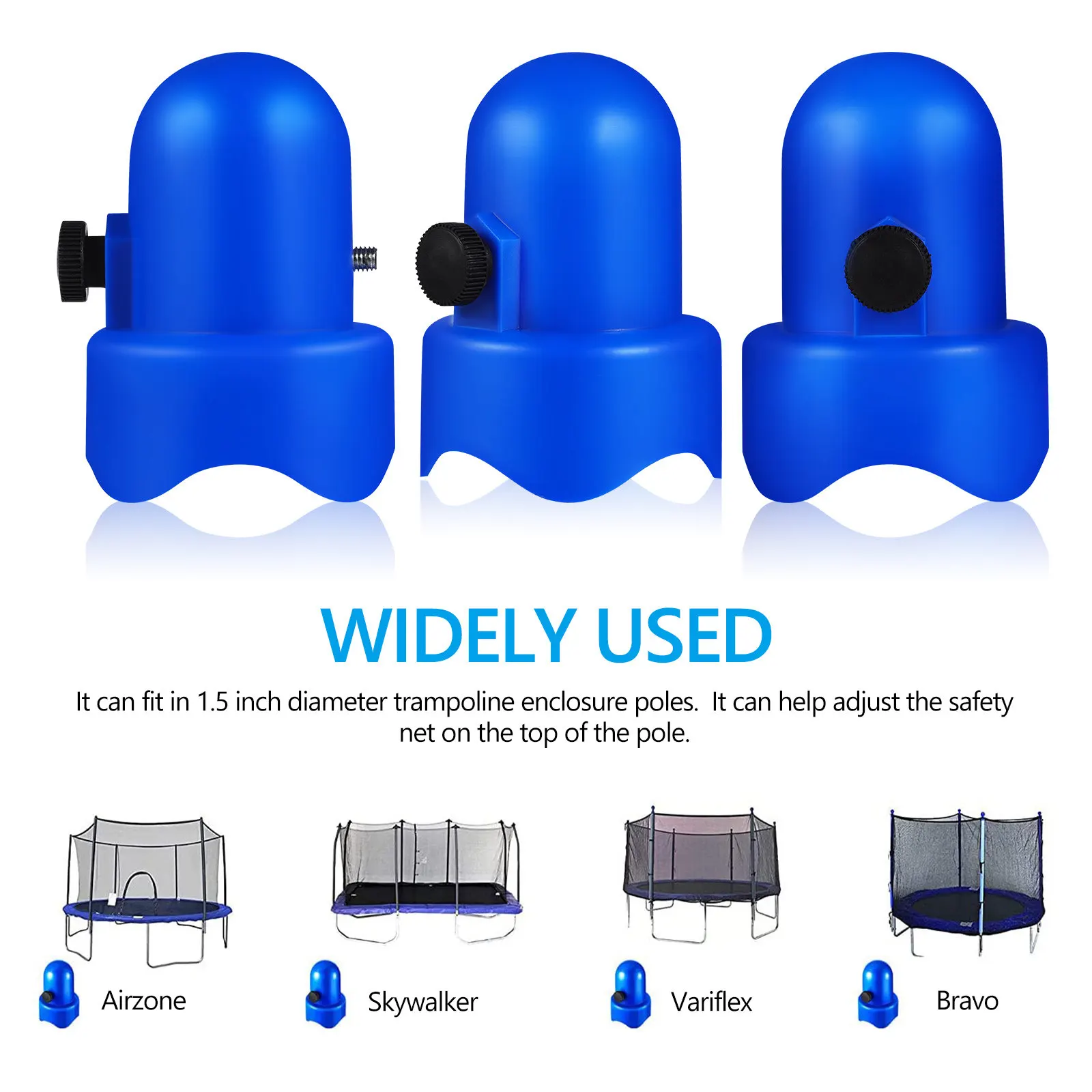 

Комплект из 4 заглушек для стойки батута, сменные, диаметр 1,5 дюйма, с резьбой под винт, для защитного ограждения батута